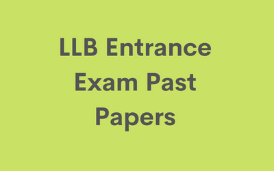 LLB Entrance Exam Past Papers