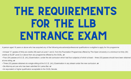 the Requirements for the LLB Entrance Exam?